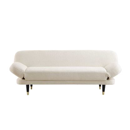 Canapé-lit 2 places Solna, beige bouclé