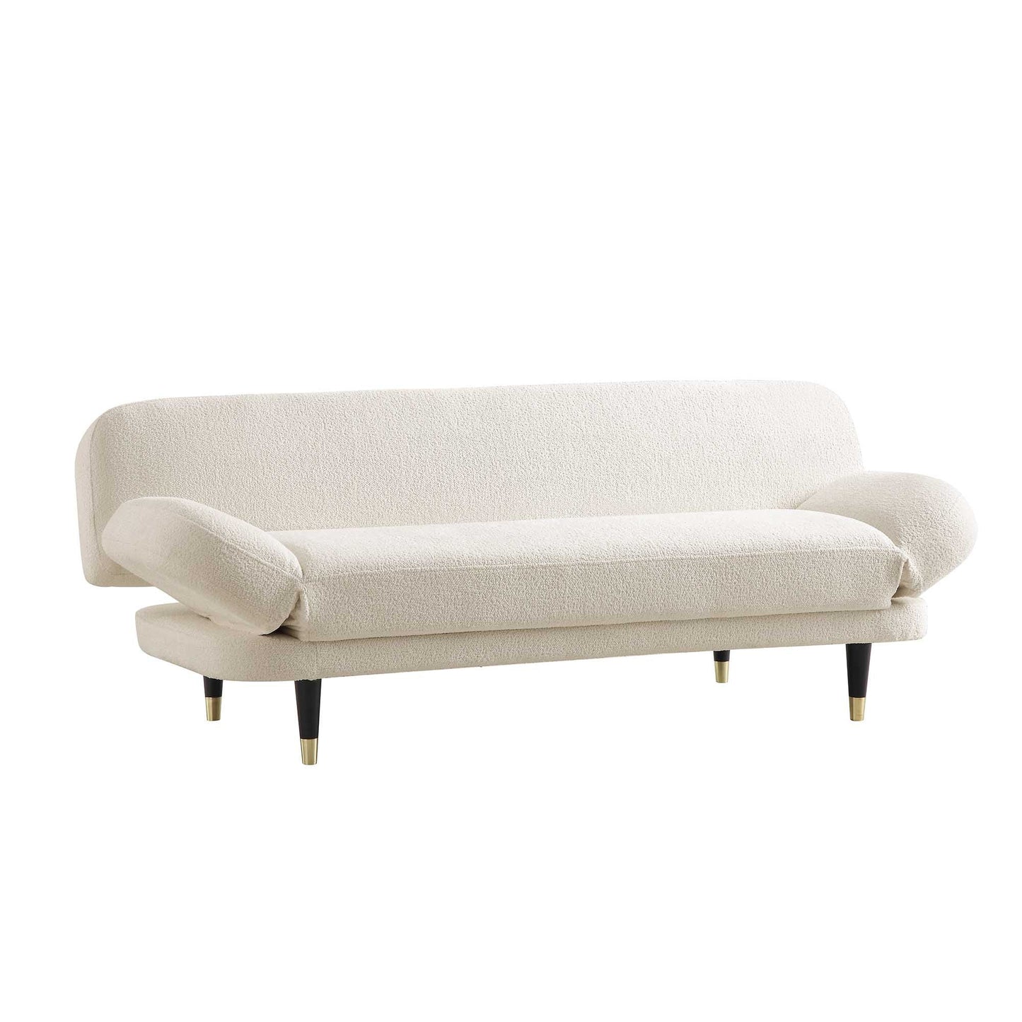 Canapé-lit 2 places Solna, beige bouclé