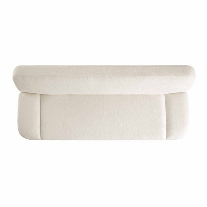 Canapé-lit 2 places Solna, beige bouclé