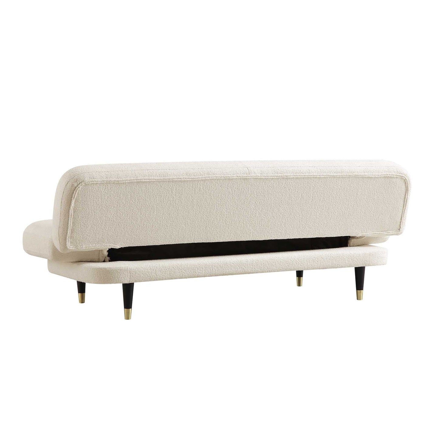 Canapé-lit 2 places Solna, beige bouclé