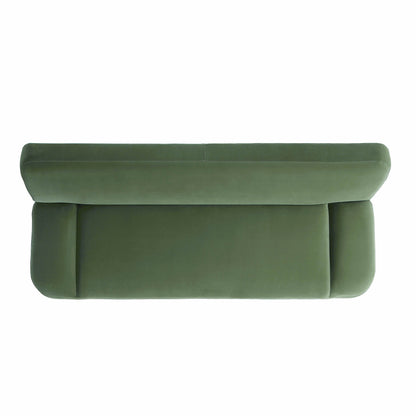 Canapé-lit 2 places Solna, velours vert mousse