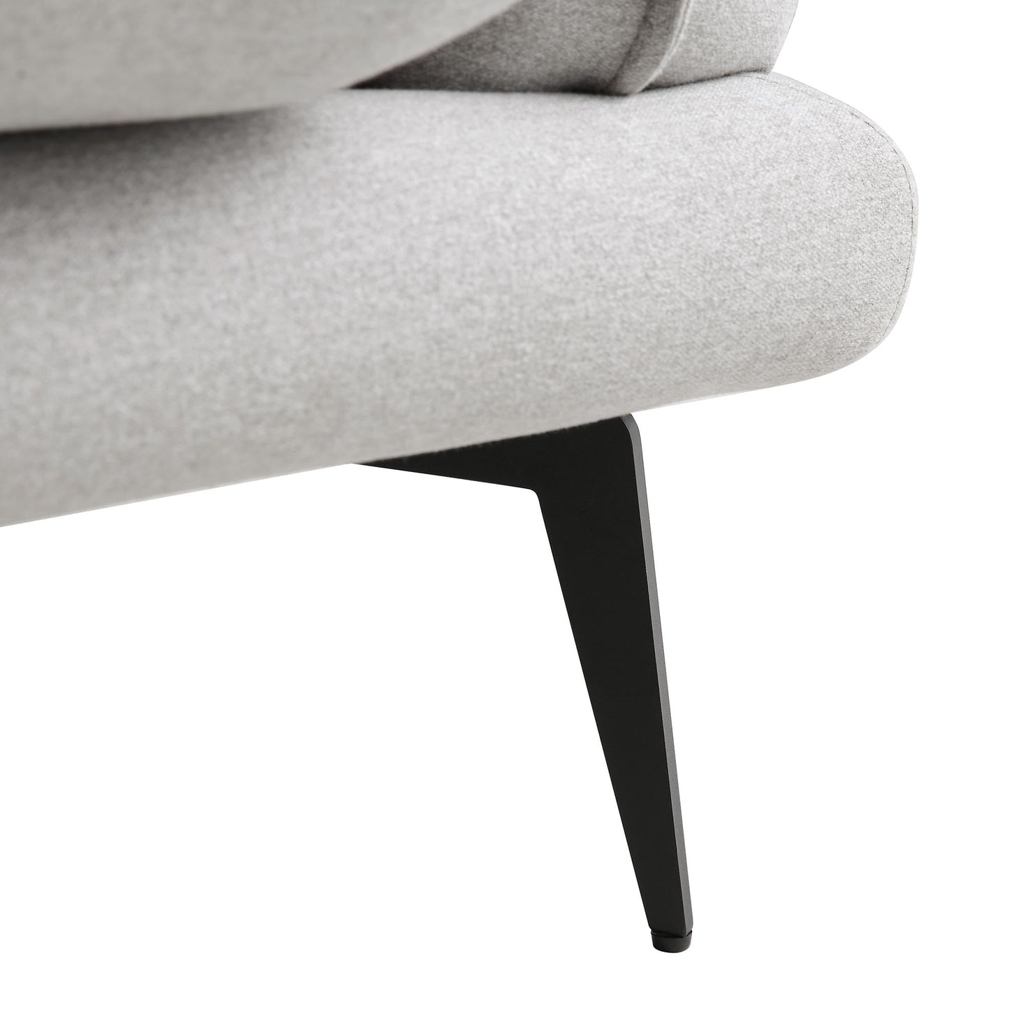 Fauteuil en tissu gris chiné Obriel