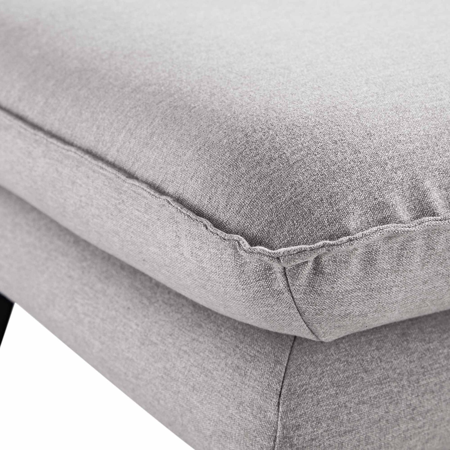 Repose-pieds en tissu gris chiné Obriel