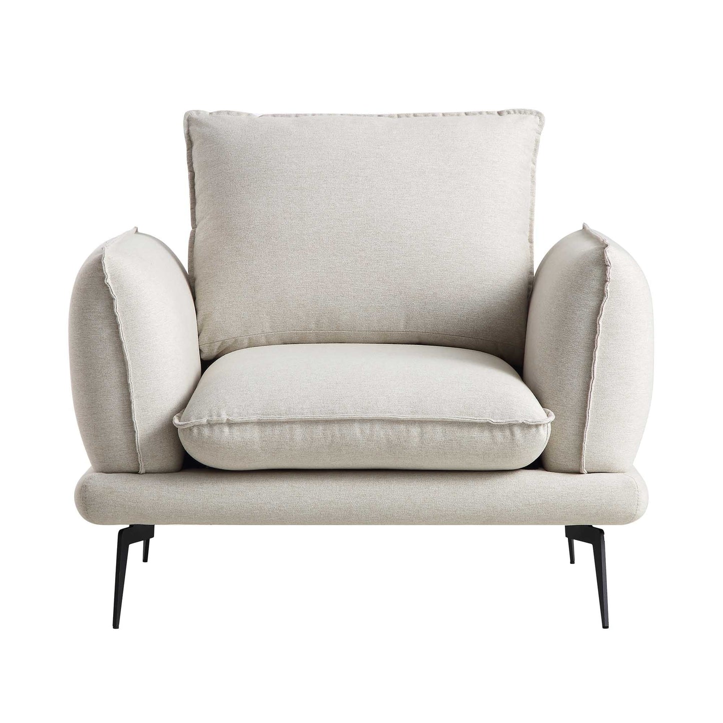 Fauteuil en tissu Obriel avoine
