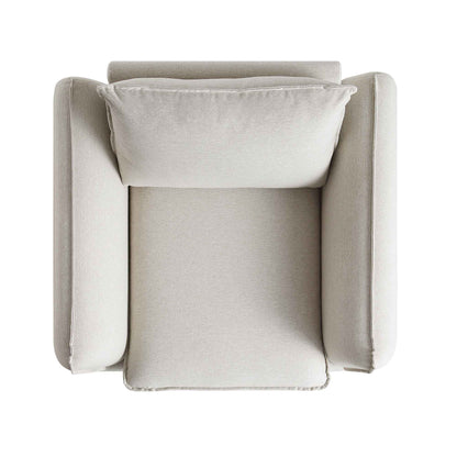 Fauteuil en tissu Obriel avoine