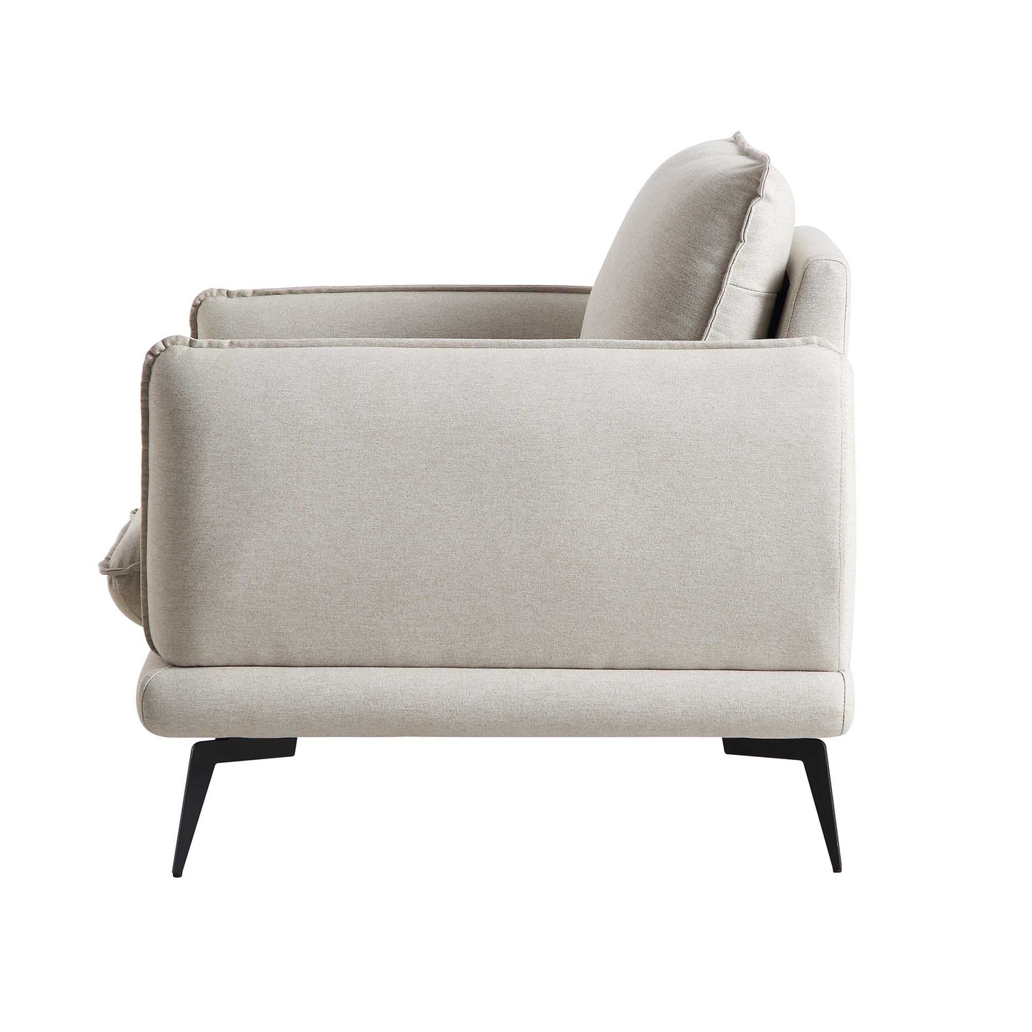 Fauteuil en tissu Obriel avoine