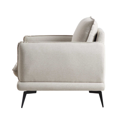 Fauteuil en tissu Obriel avoine