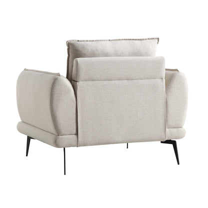 Fauteuil en tissu Obriel avoine
