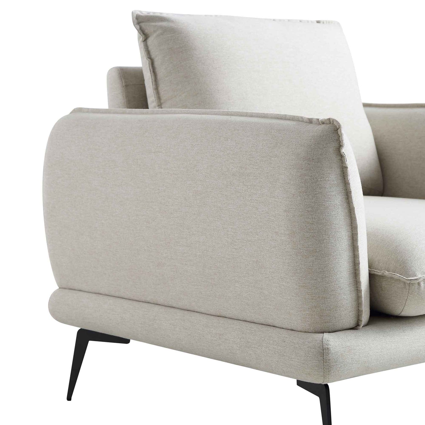 Fauteuil en tissu Obriel avoine