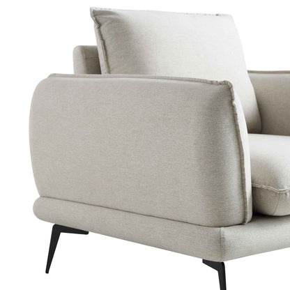 Fauteuil en tissu Obriel avoine
