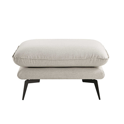 Repose-pieds en tissu Obriel avoine