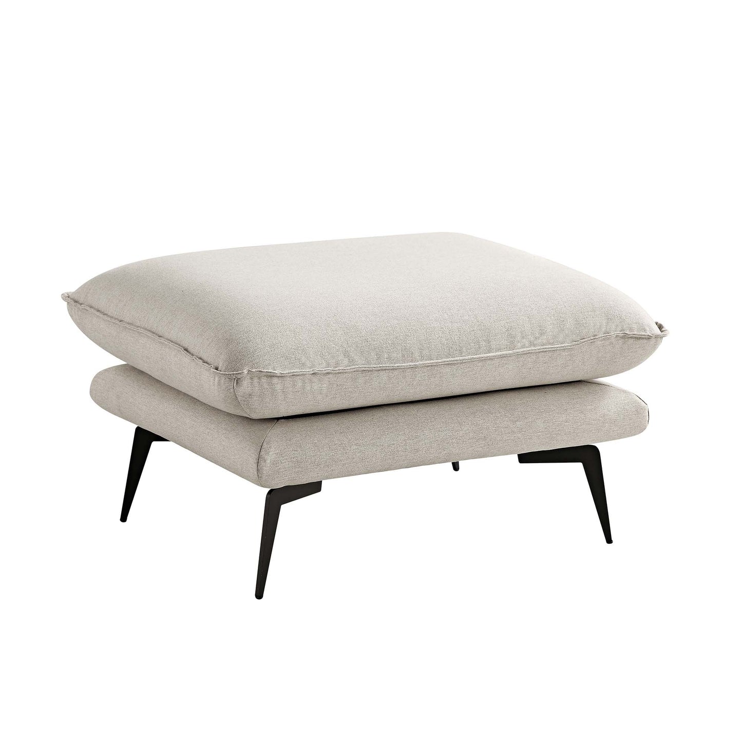 Repose-pieds en tissu Obriel avoine