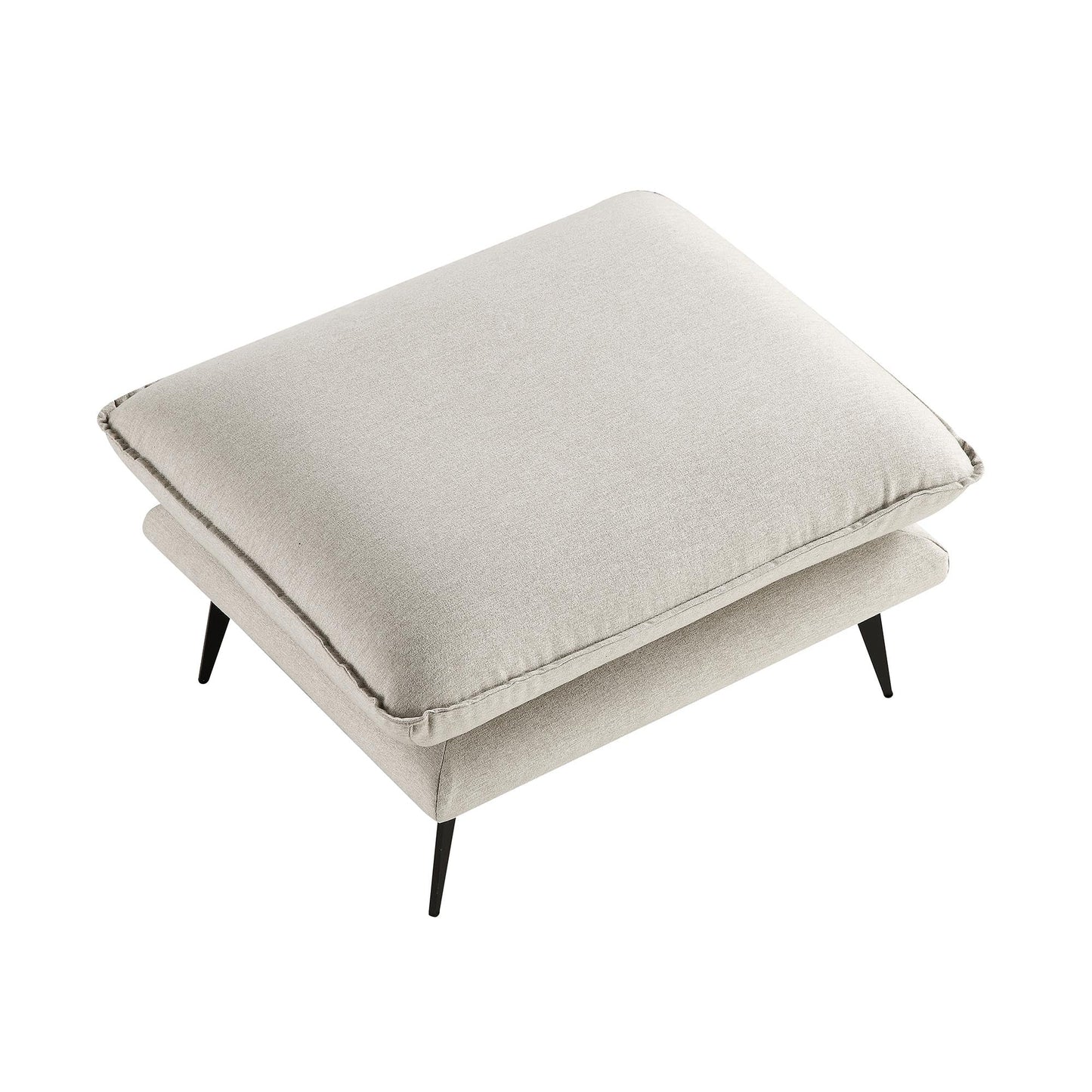 Repose-pieds en tissu Obriel avoine