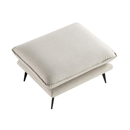 Repose-pieds en tissu Obriel avoine