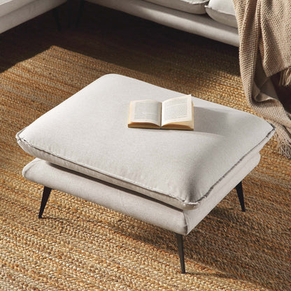 Repose-pieds en tissu Obriel avoine