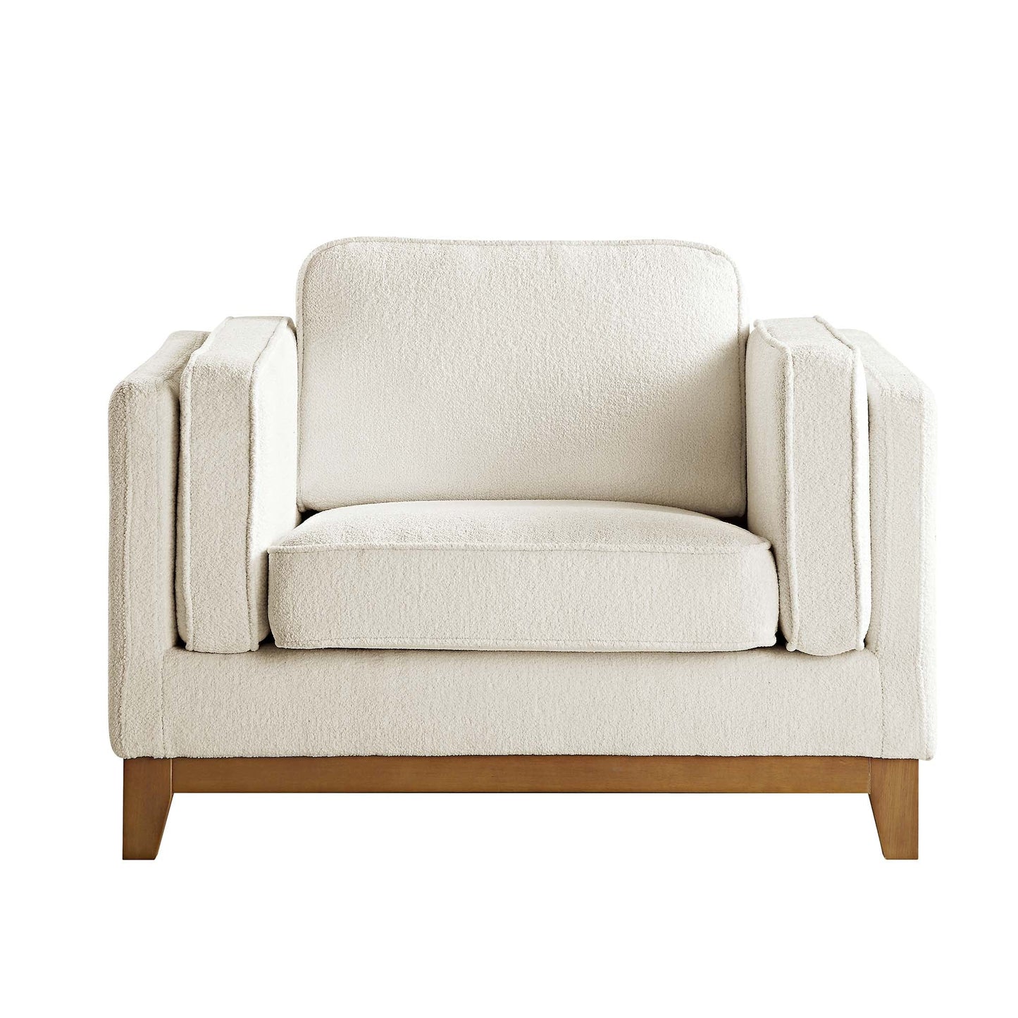 Canapé Dipley en tissu bouclé beige, 1 place