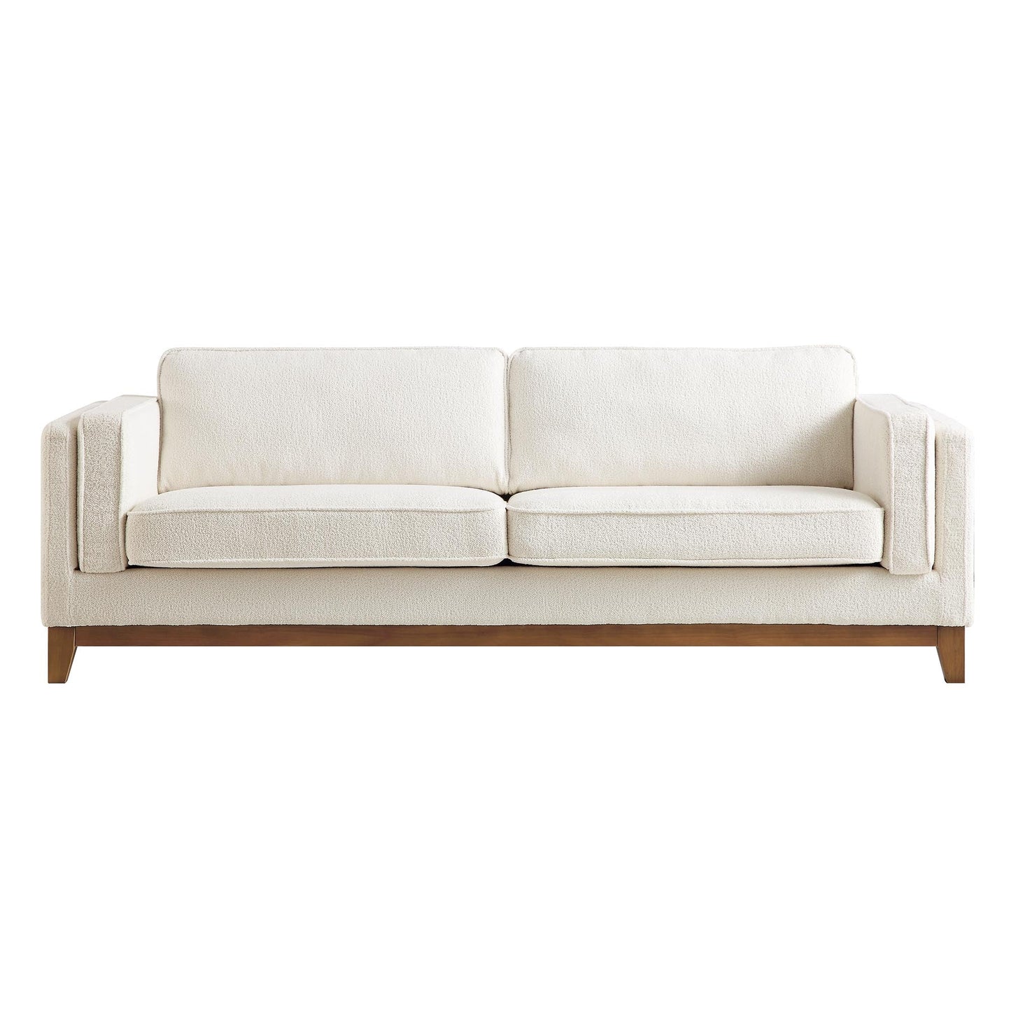 Canapé Dipley en tissu bouclé beige, 3 places