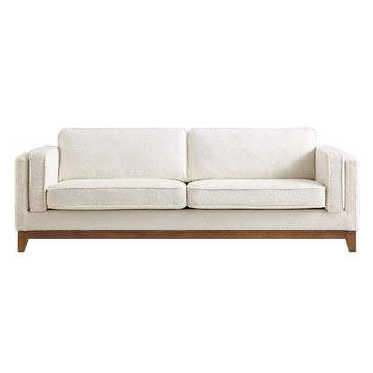 Canapé Dipley en tissu bouclé beige, 3 places