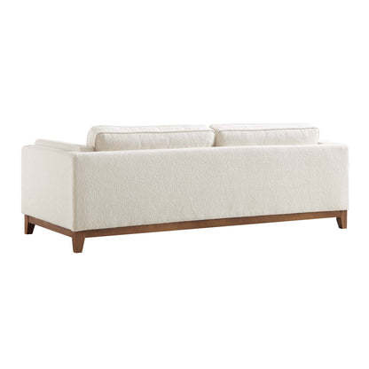 Canapé Dipley en tissu bouclé beige, 3 places