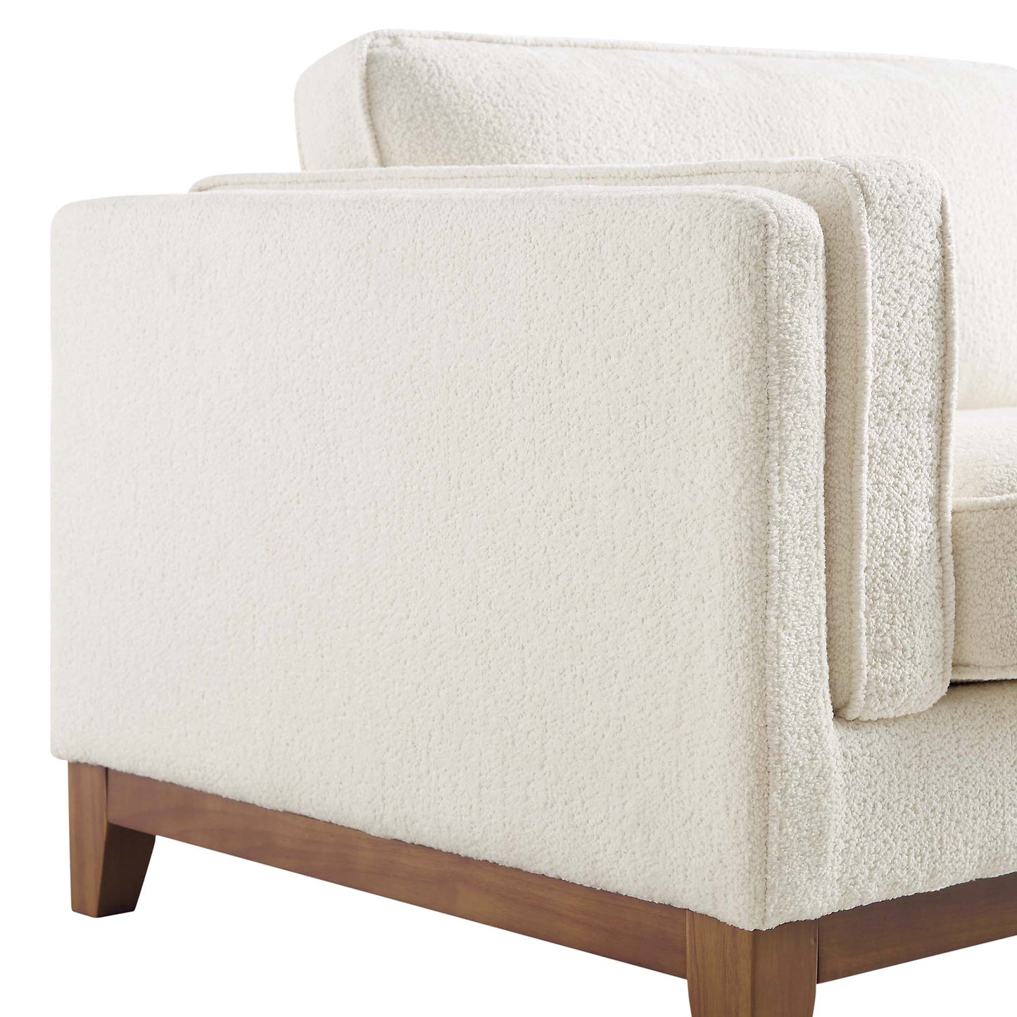 Canapé Dipley en tissu bouclé beige, 3 places