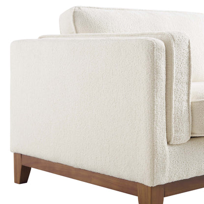 Canapé Dipley en tissu bouclé beige, 3 places