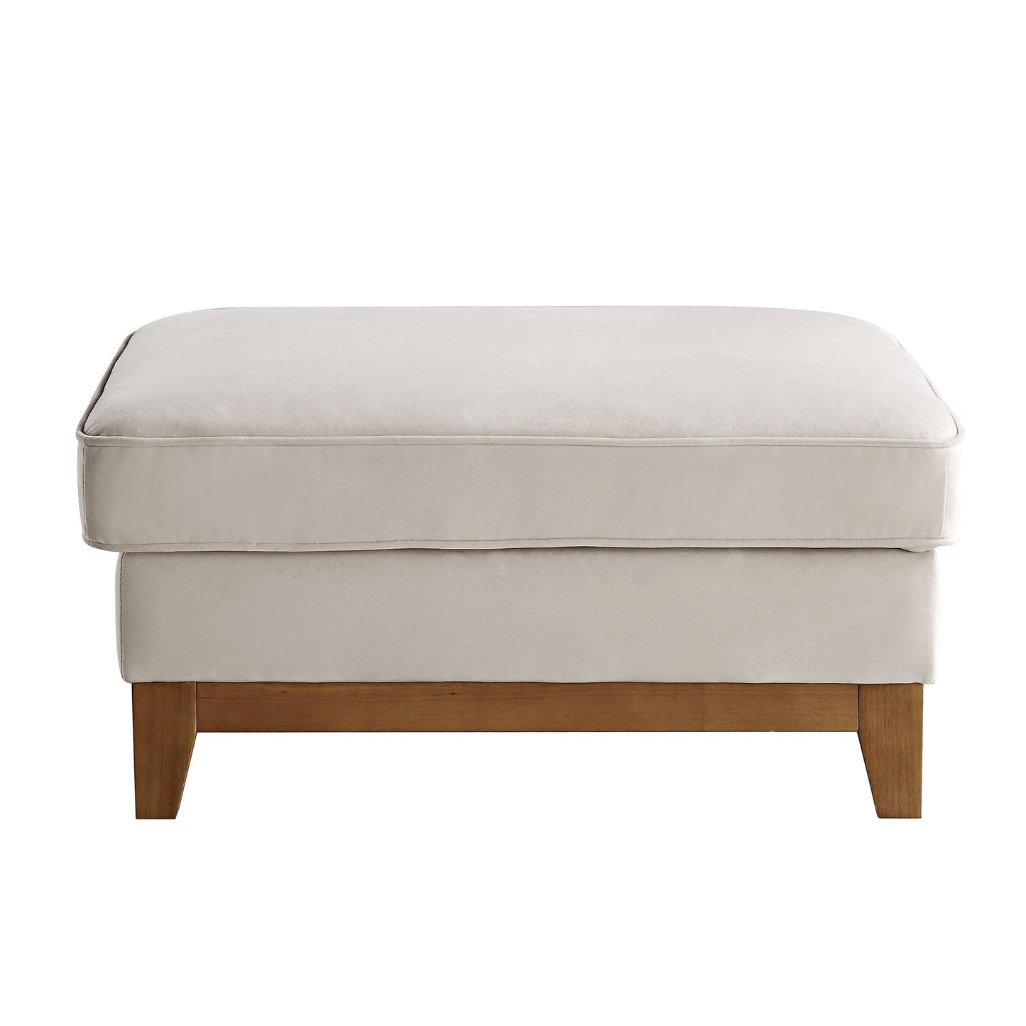 Repose-pieds de rangement en velours champagne Dipley
