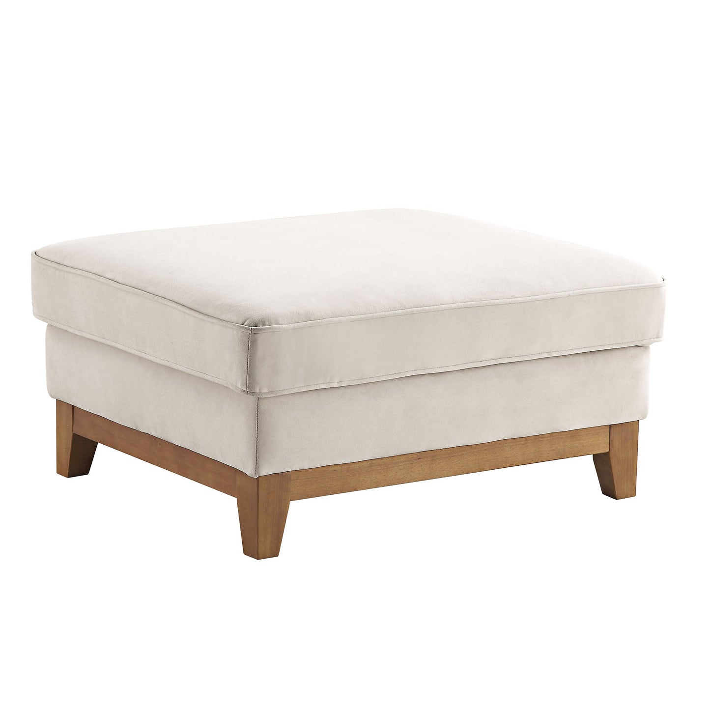 Repose-pieds de rangement en velours champagne Dipley