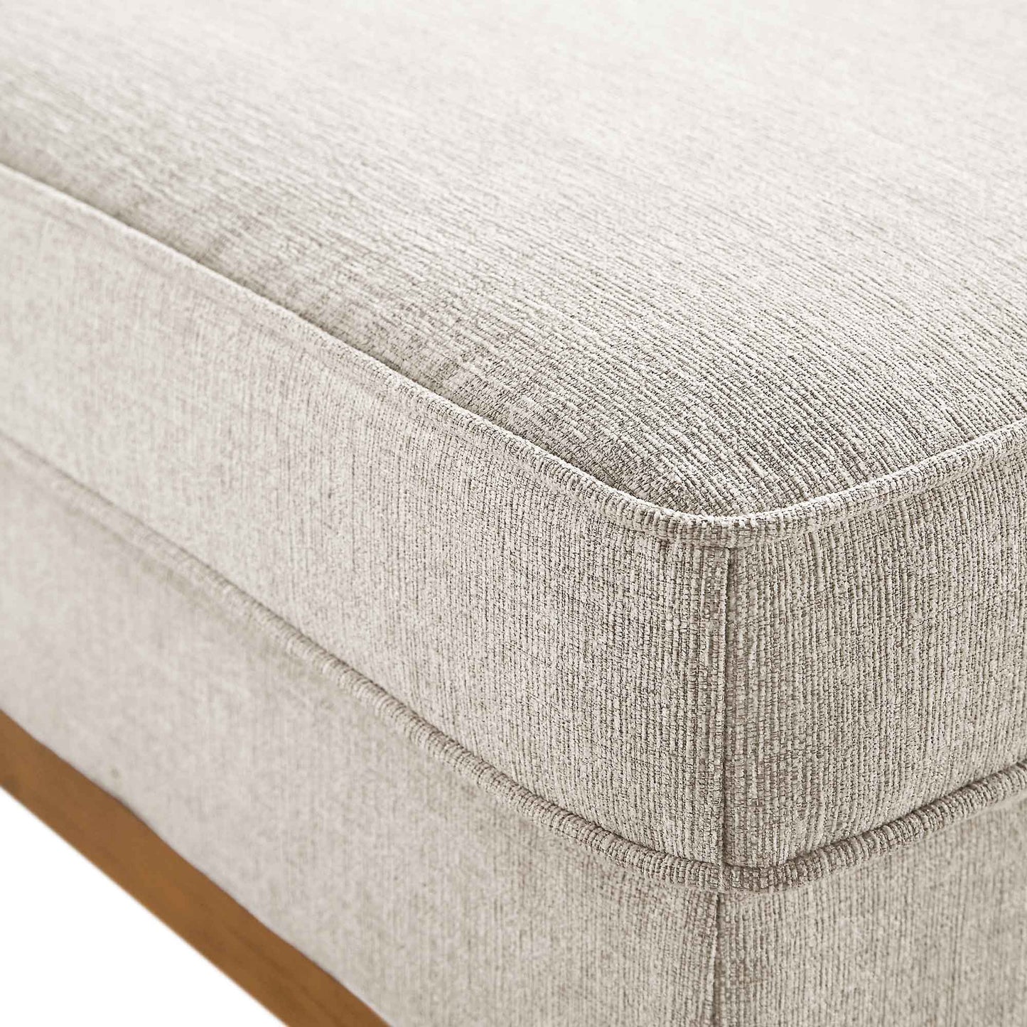 Repose-pieds de rangement en tissu Dipley Oatmeal