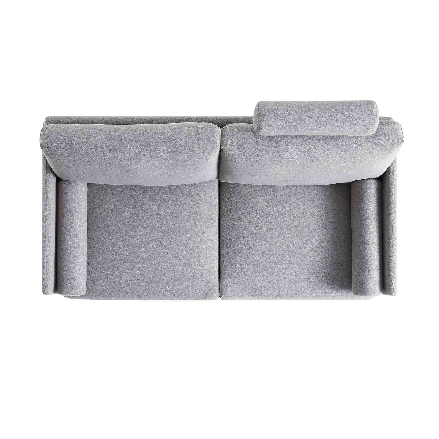 Canapé 2 places en tissu gris chiné Timber
