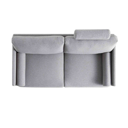 Canapé 2 places en tissu gris chiné Timber