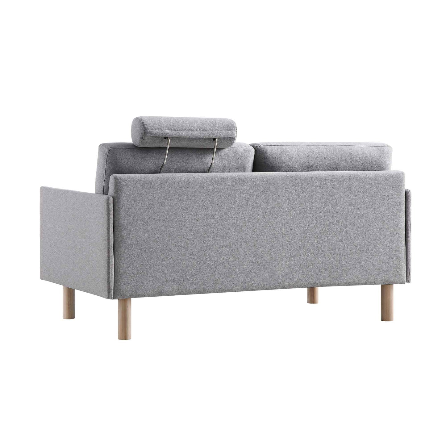 Canapé 2 places en tissu gris chiné Timber