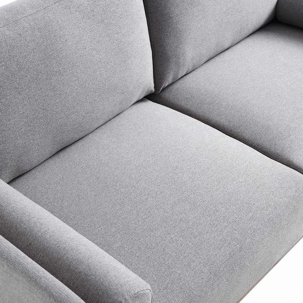 Canapé 2 places en tissu gris chiné Timber