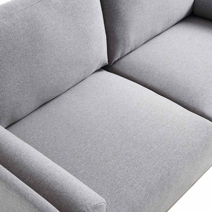 Canapé 2 places en tissu gris chiné Timber