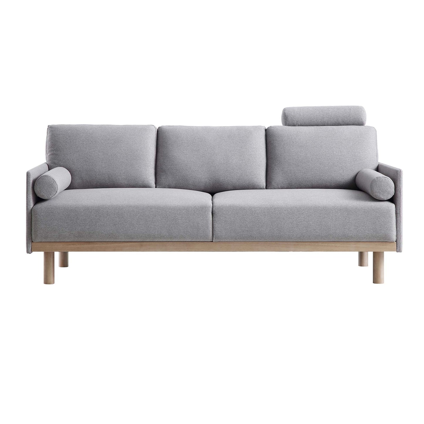 Canapé 3 places en tissu gris chiné Timber