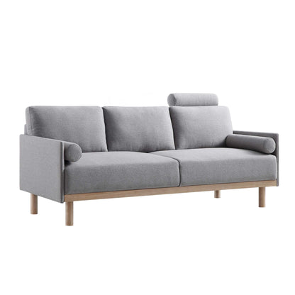 Canapé 3 places en tissu gris chiné Timber