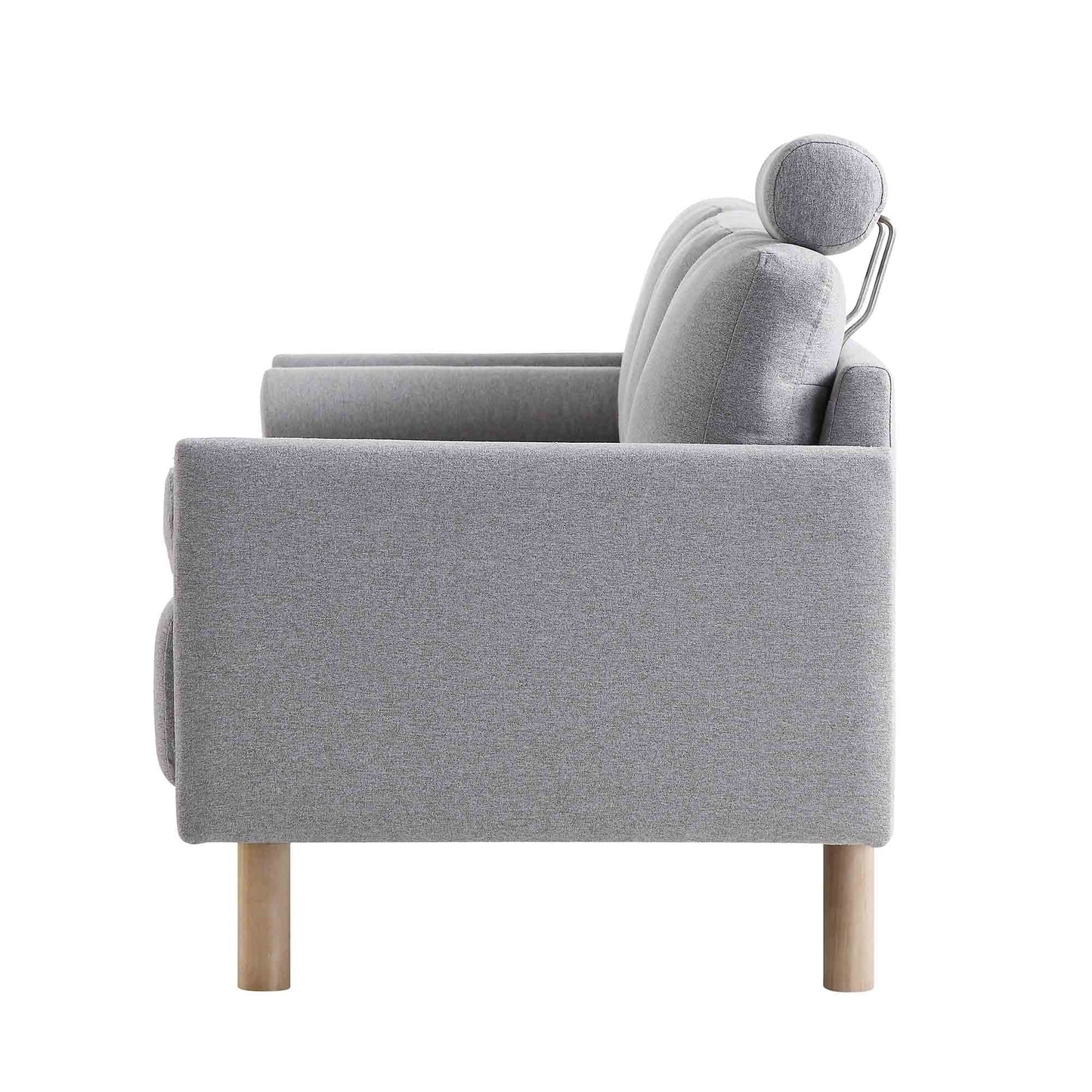 Canapé 3 places en tissu gris chiné Timber