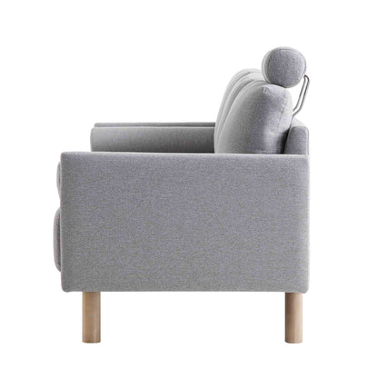 Canapé 3 places en tissu gris chiné Timber