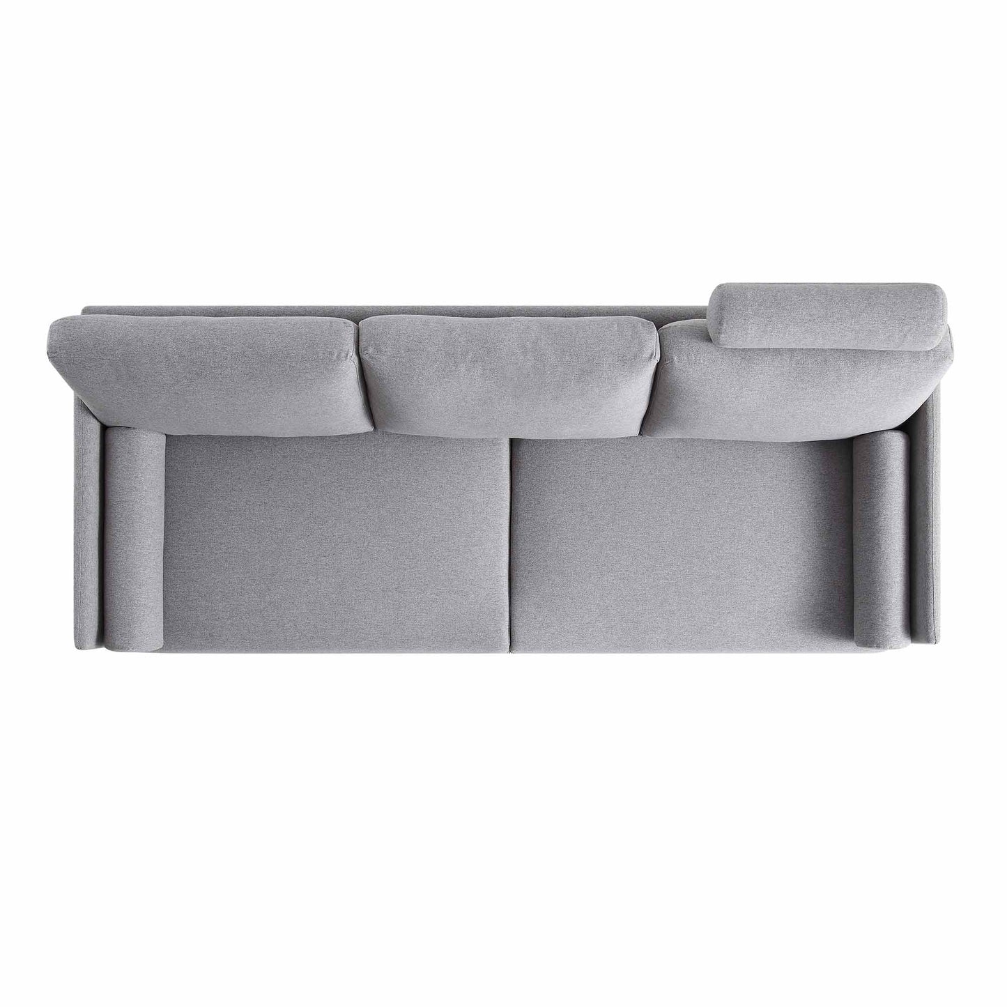 Canapé 3 places en tissu gris chiné Timber