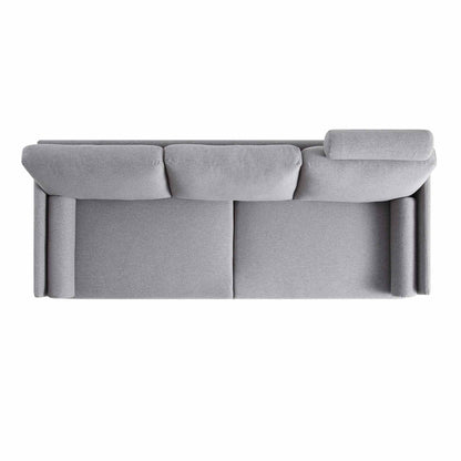 Canapé 3 places en tissu gris chiné Timber