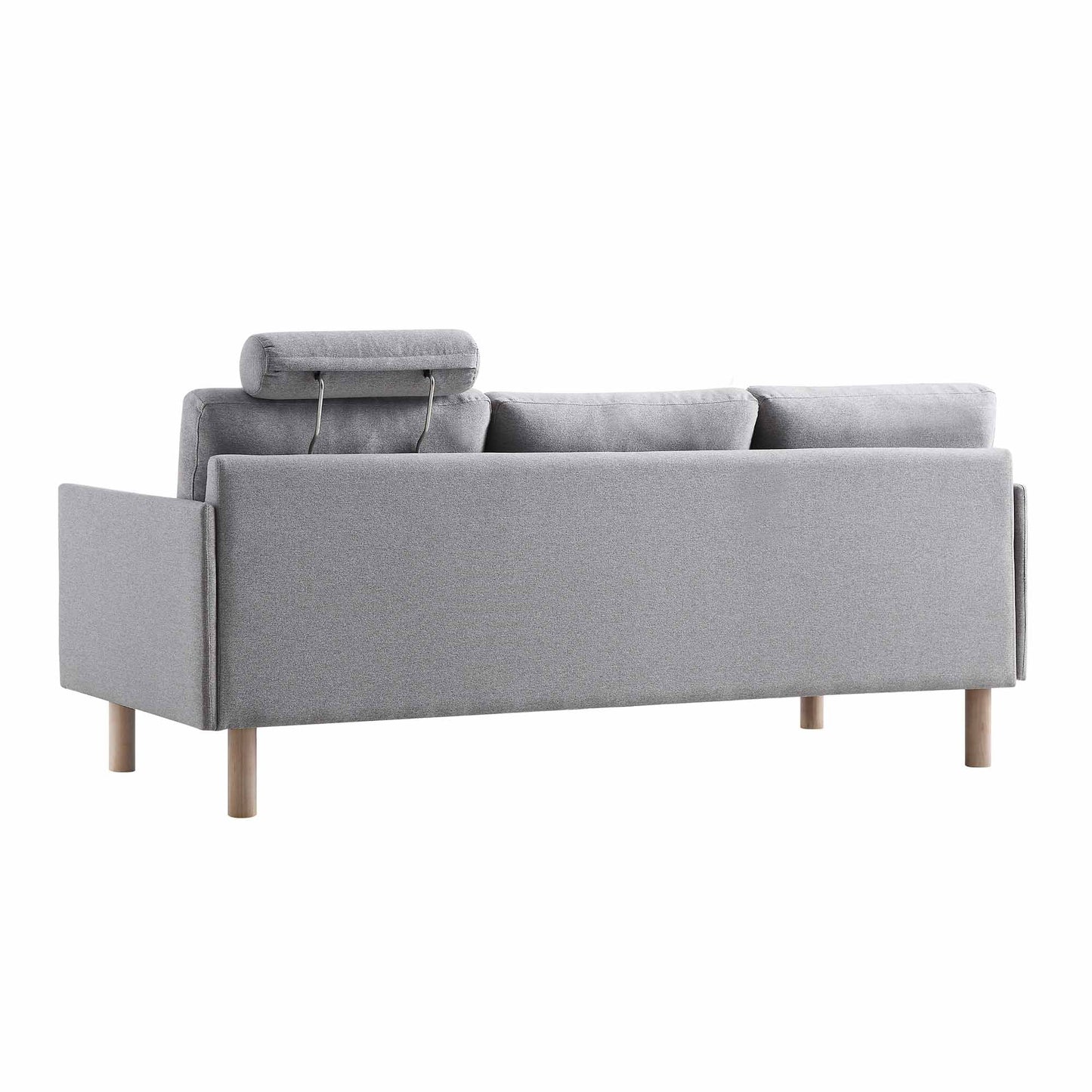 Canapé 3 places en tissu gris chiné Timber