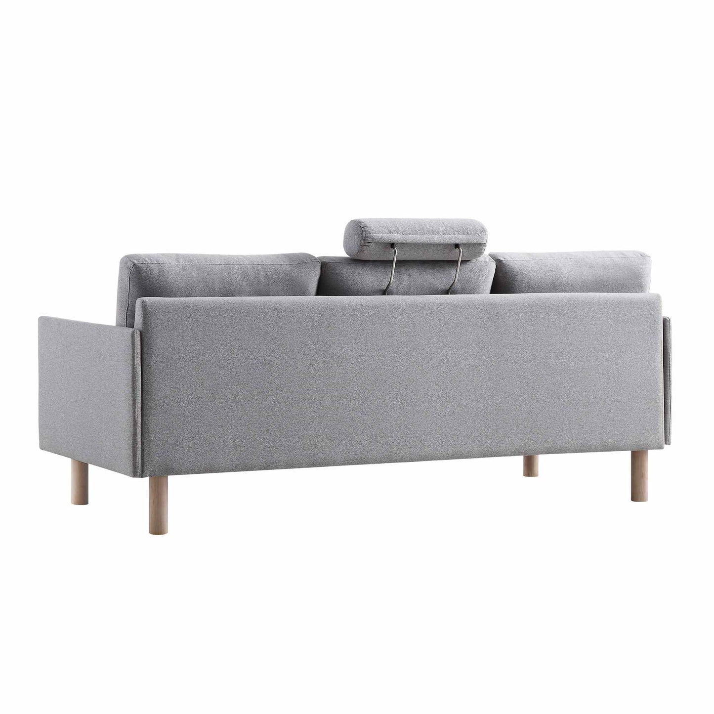 Canapé 3 places en tissu gris chiné Timber