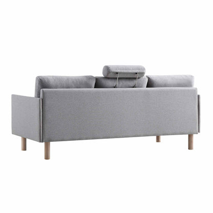 Canapé 3 places en tissu gris chiné Timber