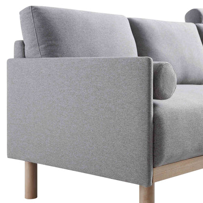 Canapé 3 places en tissu gris chiné Timber