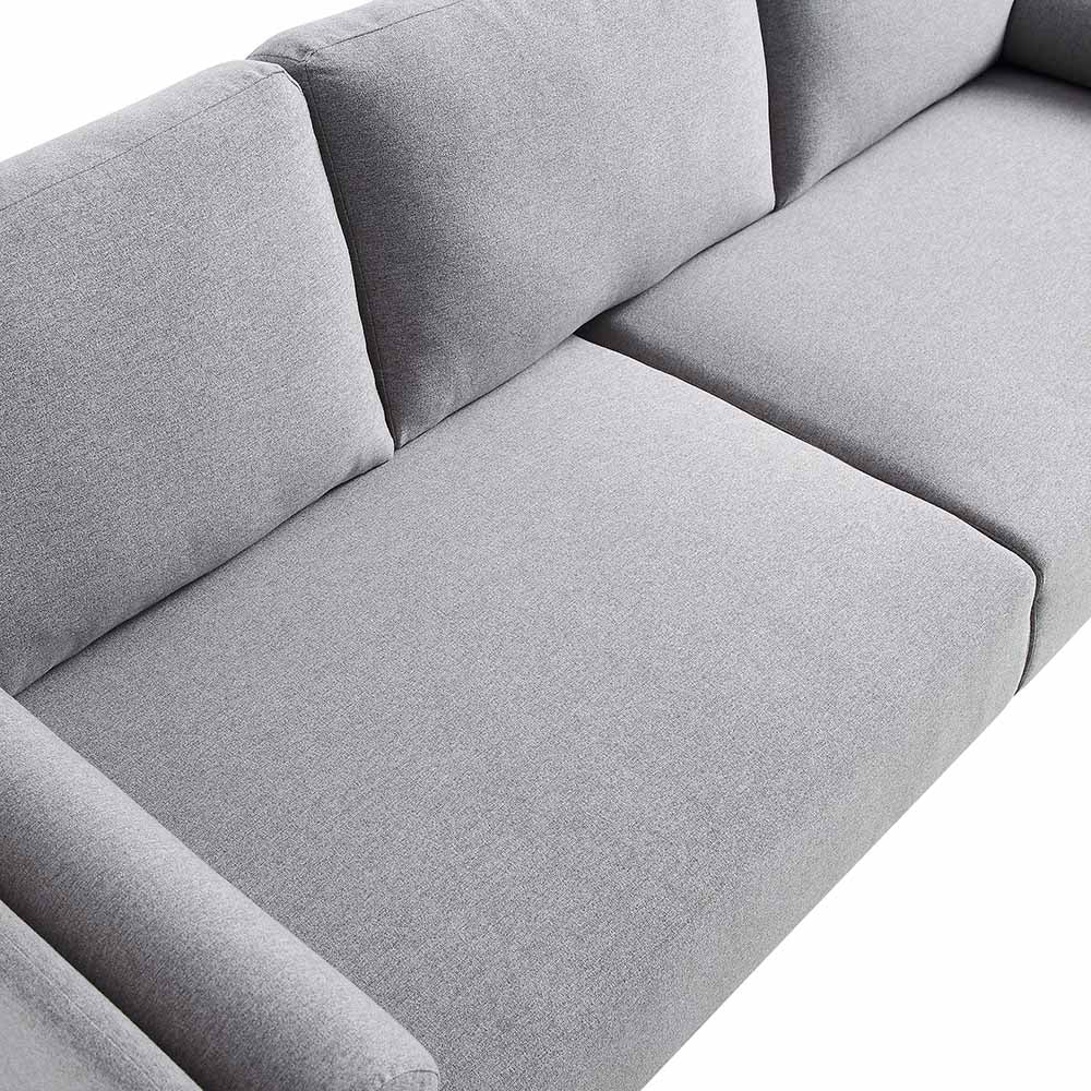 Canapé 3 places en tissu gris chiné Timber