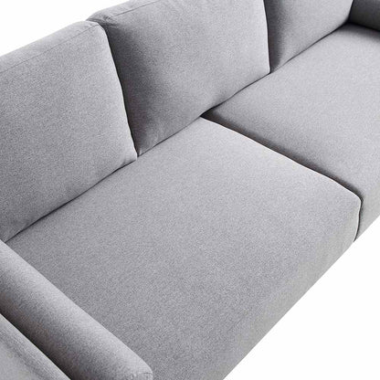 Canapé 3 places en tissu gris chiné Timber