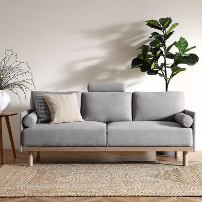 Canapé 3 places en tissu gris chiné Timber