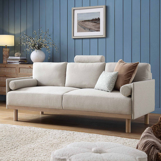 Canapé 3 places en tissu Timber Oatmeal