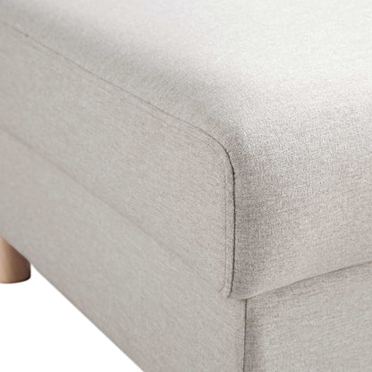 Pouf de rangement en tissu Timber Oatmeal