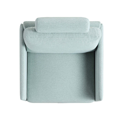 Fauteuil en tissu vert sauge Timber