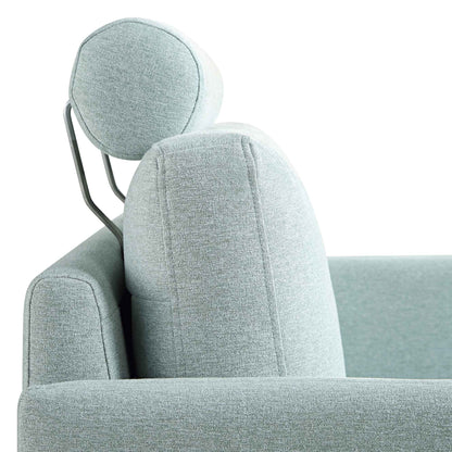Fauteuil en tissu vert sauge Timber